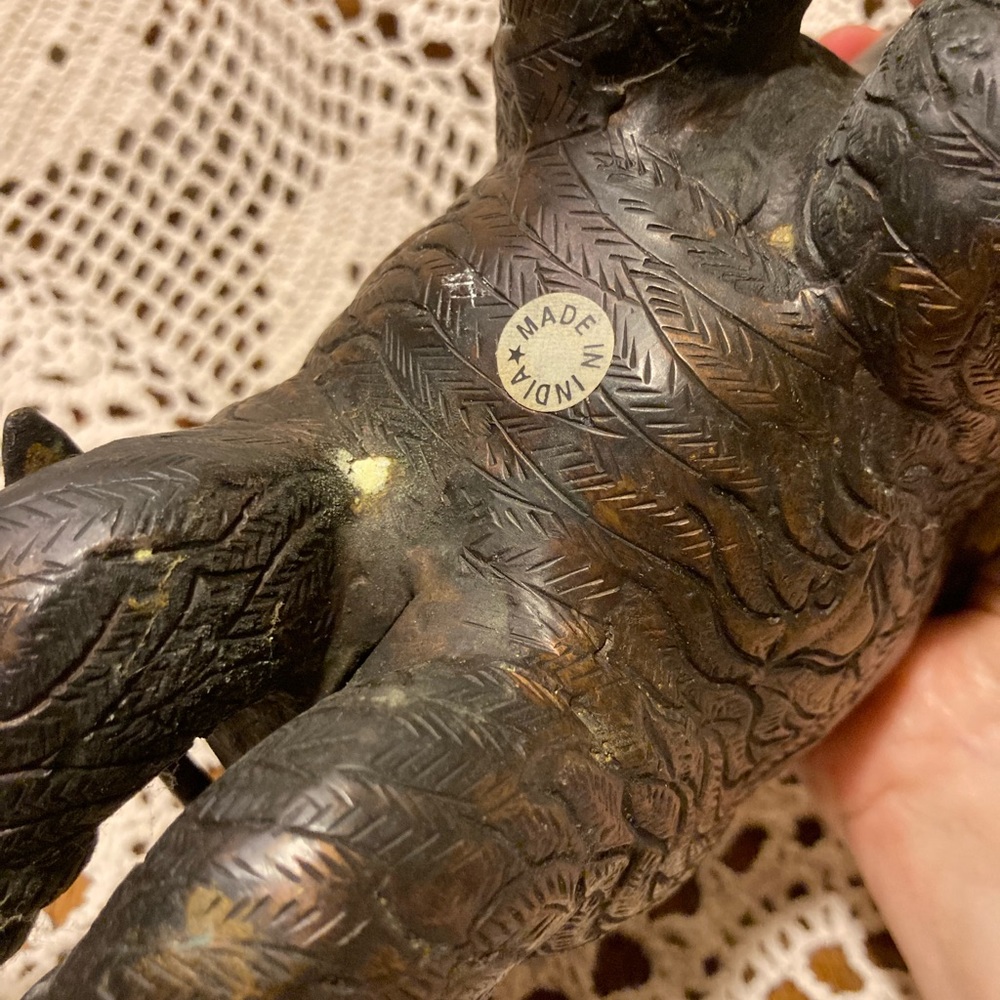 Ornate Brass Elephant - Heavy, Made in India - Picture 8 of 13